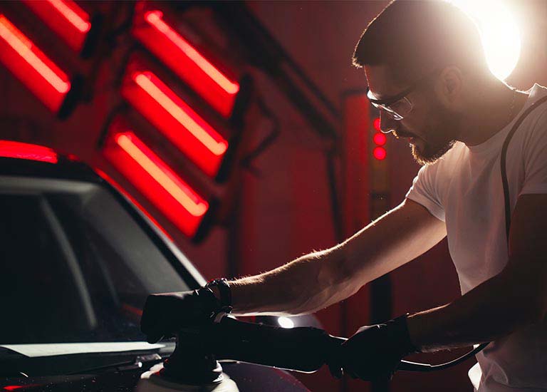 Buffing out a car
